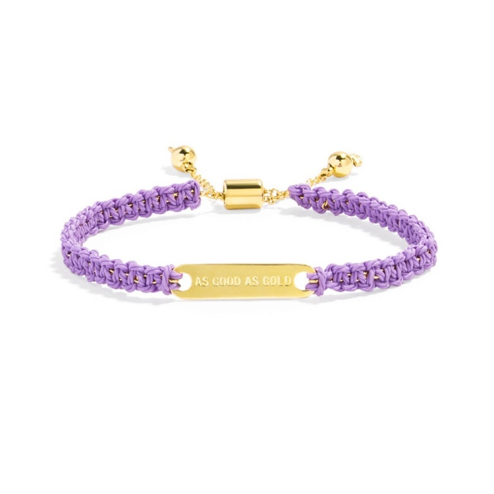 Baublebar - As good as gold woven purple bracelet